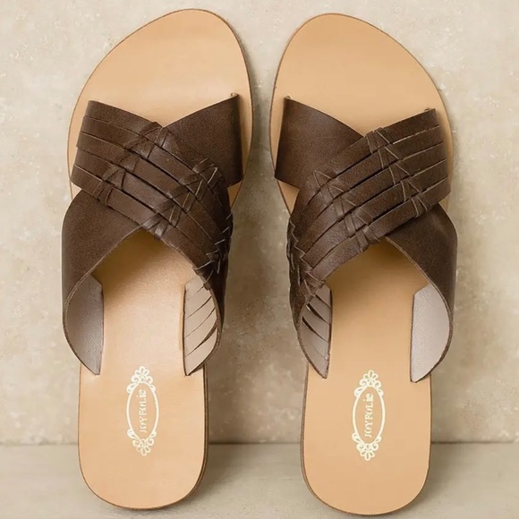 Leather Sandal in Rich Brown - Picture 3 of 3